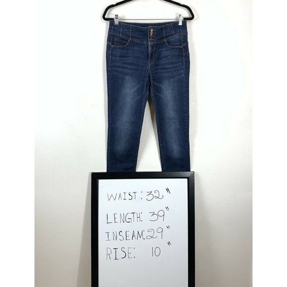 Wax Jean Tummy That Im Beautiful Size 7 Juniors Highwaist Skinny Jeans - Picture 8 of 8